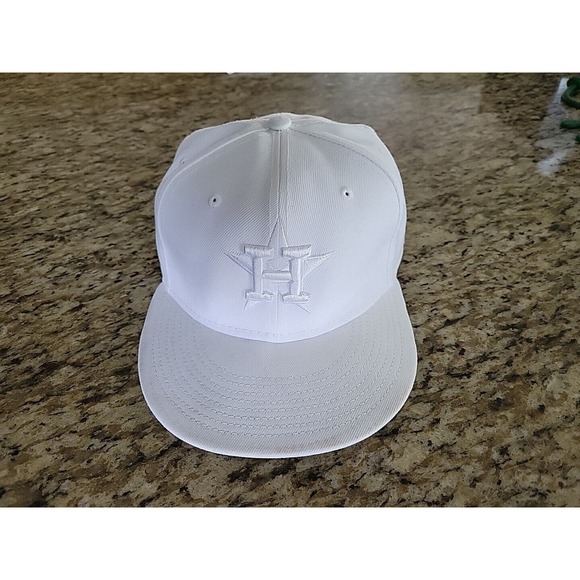 New Era Other - Houston Astros hat cap New Era 59Fifty Fitted Size 7 MLB Baseball White
